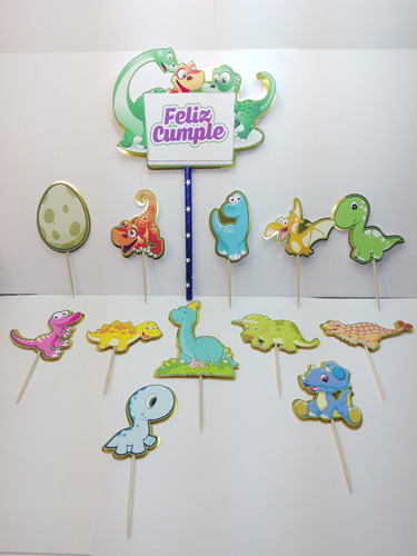 Artículo Para Fiesta Dinosaurios Inftl. Set 12 Pzs De Pastel