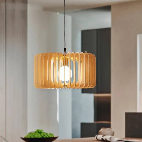 Lámpara De Techo Colgante Moderna Estilo Natural Organic 1 Color Negro