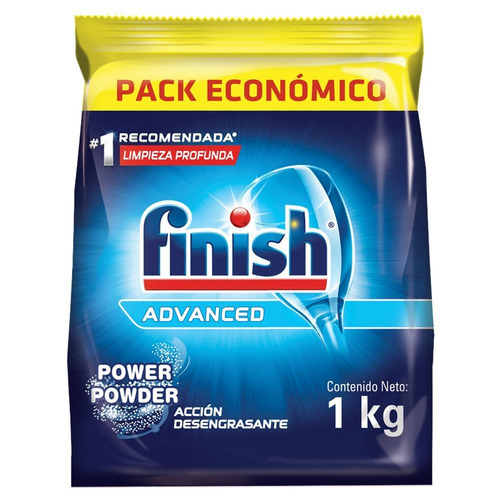 Detergente para lavavajillas Finish Automático Advanced polvo repuesto 1 kg