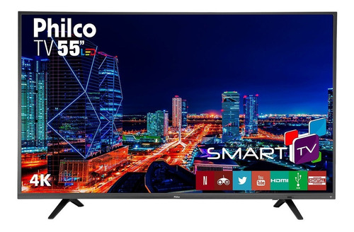 Philco Smart Tv 4k Ptv55u21dswnt (display Trincado)