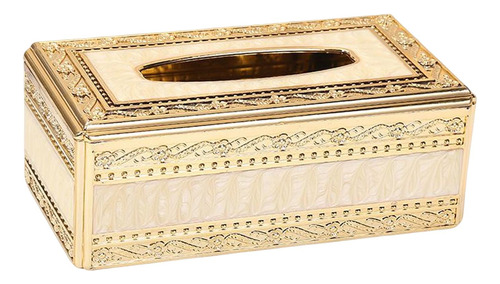 Caja De Pañuelos Faciales Servilleta Soporte De Beis Dorado