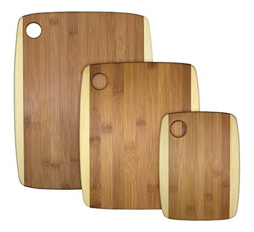 Totally Bamboo Bamboo Twotone Serving Y Cutting Boards Conju