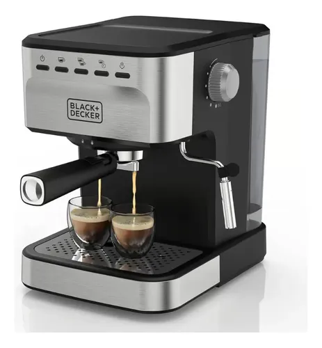 Black+decker Em0312 Máquina De Espresso Semi Automática, 20 Bares Compatible Cápsulas Nespresso Y Café Molido