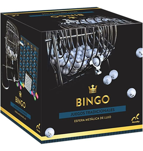 Bingo Juegos Tradicionales Esfera Metalica De Lujo