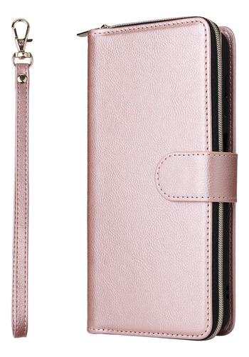 Capa Com Compartimento Multicartões Com Zíper Para Samsung G