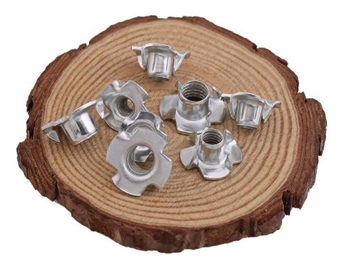 Imagen 8 de 8 de Tuerca Anclaje Tipo T Inserto Madera (80u. Surtido) M3-m8