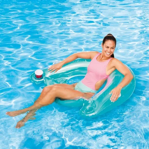 Flotador Inflable Para Piscina Para Sentarse Y Flotar Azul