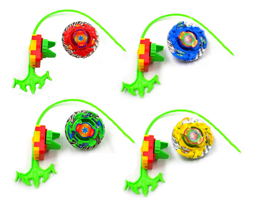 Pião Infantil Spin Blade 4 Competição Kit Com 4 Cores