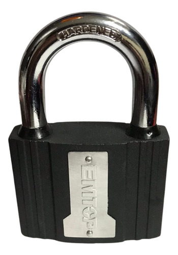 Candado Reforzado Hierro Alta Seguridad 63mm 3 Llaves Color Gris