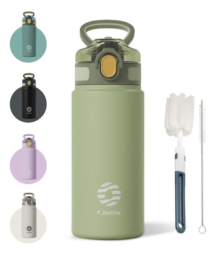 Fjbottle Botella De Agua Aislada Con Pajita ' Botella De Agu