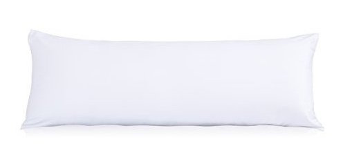 Almohada Larga De Microfibra Suave Color Blanco