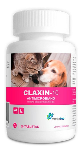 Imagen 1 de 1 de Mederilab Claxin 10 Con 30 Tab Amoxicilina