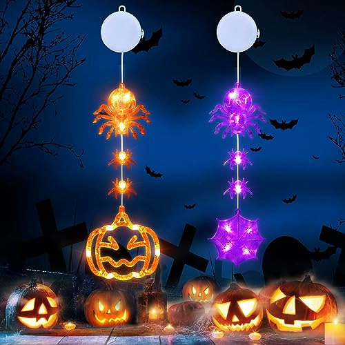 Decoraciones De Halloween, Luces De Ventana Colgantes D...