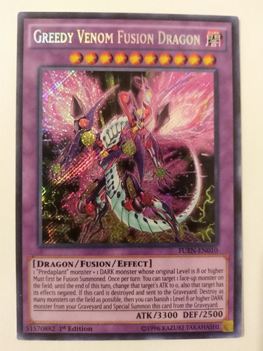Greedy Venom Fusion Dragon - Secret Rare     Fuen