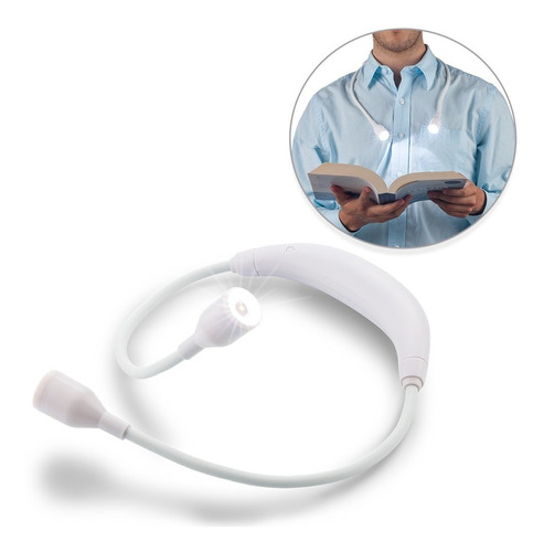 Luz Lámpara Lectura Cuello Collar Linterna Led Para Libros