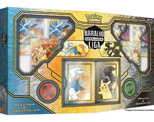 Pokémon Deck Pikachu & Zekrom + Charizard & Reshiram - Copag - R$ 147,9