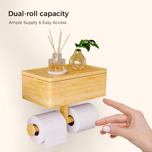 Soporte De Papel Higiénico 3 En 1 Wealone Con Caja De Almace