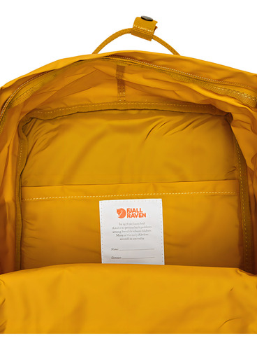 Mochila Fjällräven Kånken Laptop 15 Cor Ochre Desenho Do Tecido Lisa