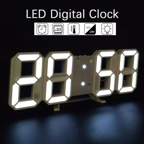 Reloj Despertador Digital Led Tipo Cronómetro Minimalista