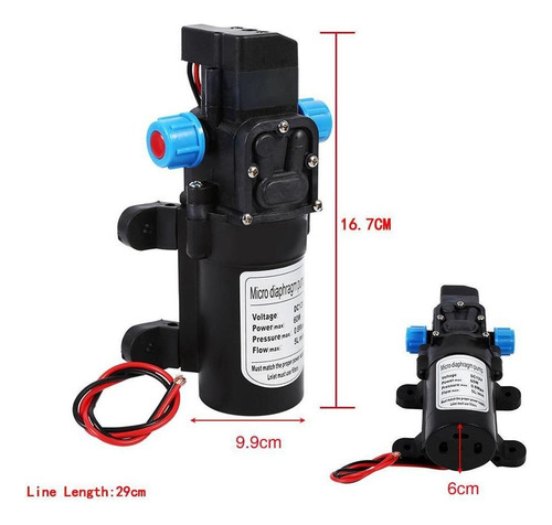 Bomba De Agua De Alta Presión Dc 12 V 116psi Autocebante Ca