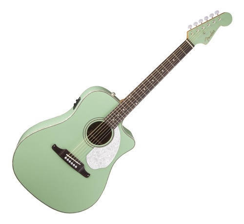 Imagen 2 de 3 de Guitarra electroacústica Fender California Sonoran SCE surf green
