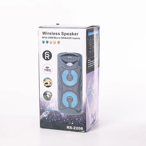Imagen 3 de 10 de Parlante Bluetooth Resistente Doble Potente Rgb Inalambrico