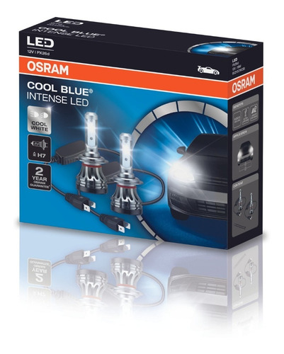 Par Lampada Osram Led Cool Blue Intense H7 6000k Super Branc