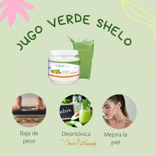 2 Jugo Verde En Polvo Sheló Nabel Frutas & Verduras + Regalo