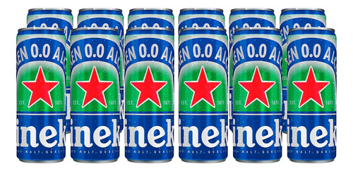 Pack De 12 Cerveza Heineken 0.0% Lata 355ml