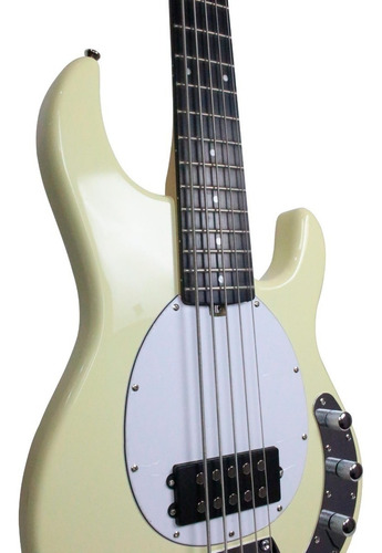 Tagima Tbm5 Olympic White Owh Classic Series Df, acabado de bajo barnizado, color blanco, guía manual, número de cuerdas: 5