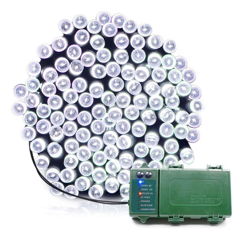 Cadena De Luces Con Pilas, 72 Pies, 200 Led, Luces De H...