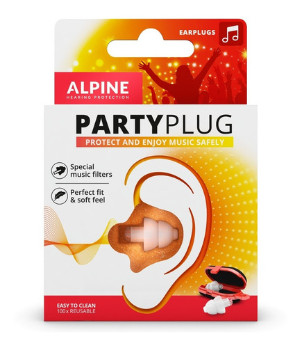 Tapones Oidos,  Alpine Partyplug, Conciertos Fiestas Musica