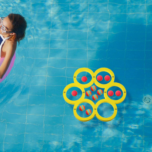 Juego De Lanzamiento Para Piscina Con Puntuación Y 12 Bolas