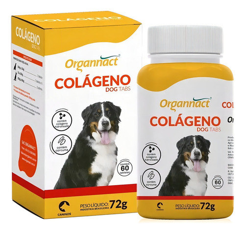 Colágeno Dog Tabs 72g (60 Tabletes) Organnact