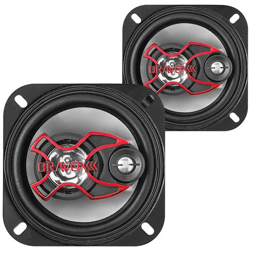 Auto Falante Bravox Triaxial B3x40x 4 Polegadas Par Alto