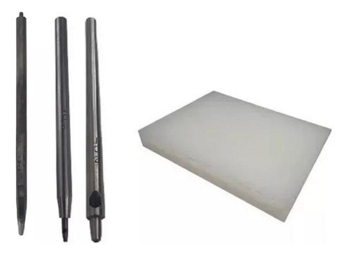 Kit Sacabocado De Golpe 1, 2 Y 2.5 X 5. Mm + Pasta De Corte