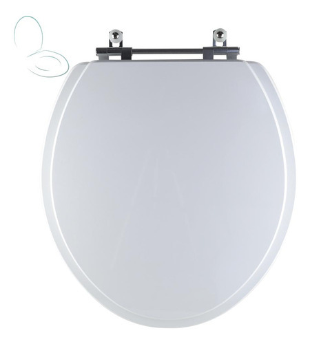 Assento Sanitário Tampa De Vaso Branco Mdf Oval Universal