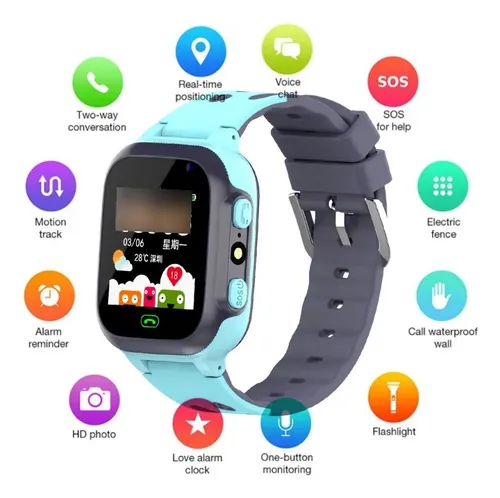 Reloj Inteligente Ni o Ni a Pantalla T ctil Resist Luo Q08