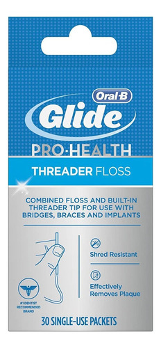 Enhebrador De Hilo Dental Oral-b Glide Pro-health, 30 Unidad