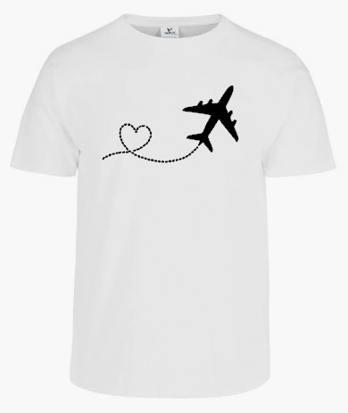 Playera Camiseta Tshirt Aviación Avión Corazón Vector Aéreo 