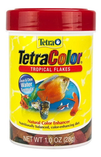 Tetra Color 28gr Comida Peces Hojuelas Acuario Pecera