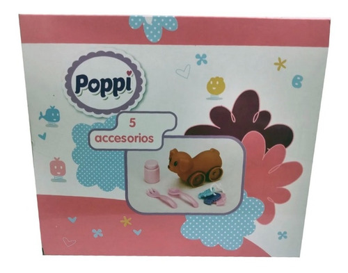 Imagen 7 de 10 de Bebe Poppi Con Mascota + Accesorios - Bebote 20cm Perrito