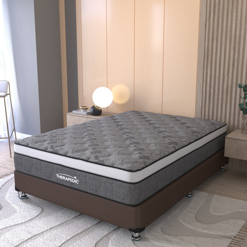 Colchón Matrimonial Therapedic Classic Medio Firme Valhalla Con Resortes De Carbono