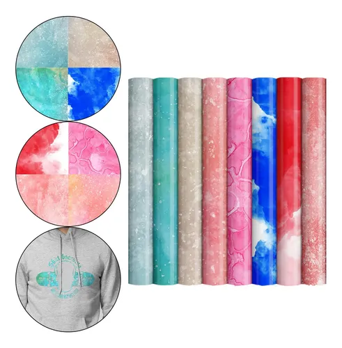 8 Rollos De Vinilo De Mármol Holográfico Rollos De