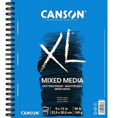 Canson Xl Mix Media Pad, 60 Sheets, 9 By 12-inch