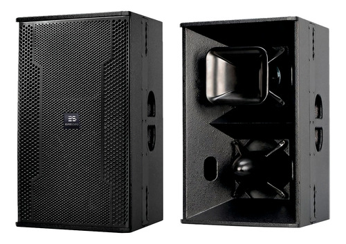Bafle Pasivo Tiro Largo Wrx24fly Eurosound 2x12 Color Negro