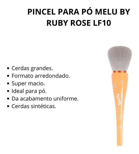 Pincel Para Pó Melu By Ruby Rose Lf10