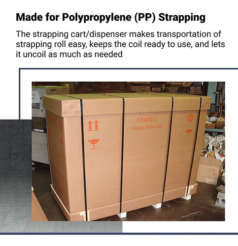 Idl Packaging-pd-83 Strapping Carrito / Dispensador Para Pol
