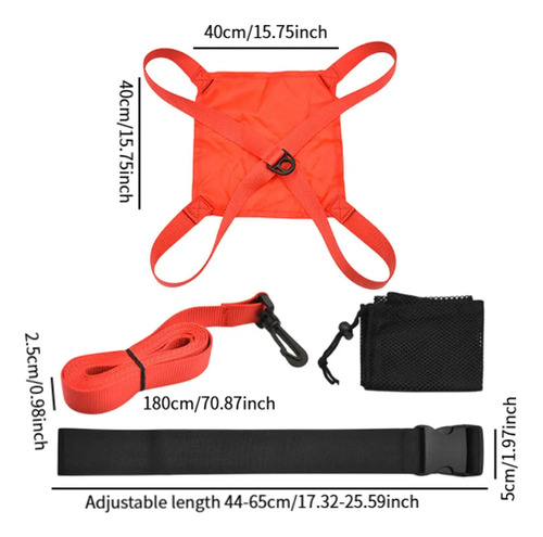 Ch Paracaídas De Natación Resistencia A La Rojo 40 Cm