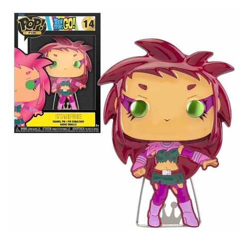 Funko Pop Pins Figura Starfire 15 Teen Titans Metal Coleccio